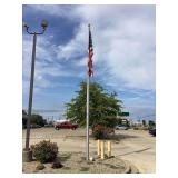 Commercial Metal Flagpole with United States Flag