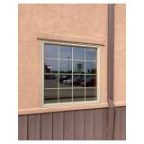 Commercial Building Windows - Mixed Sizes with Grid Patterns