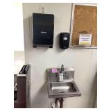 Advance Tabco Wall Mount Hand Sink with Soap and Paper Towel Dispensers