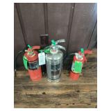 Assorted Metal Fire Extinguishers