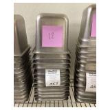 Set of 12 Stainless Steel Pans