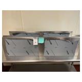 Two Stainless Steel Wall Mount Shelves measuring 45.5 x 12.5 Inches-Brand New