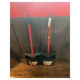 Lot of Two Libman Large Lobby Brooms with Dustpans