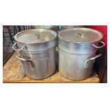 Large Commercial Aluminum Stock Pots with Lids