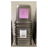 Lot of 12 Stainless Steel Pans