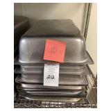 Stack of Stainless Steel Commercial Restaurant Pans