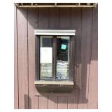 Commercial Drive-Through Service Window with Metal Framing
