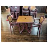 Resin Outdoor Patio Table and Armchair Set
