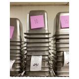 Set of Ten 6 Inch Stainless Steel Hotel Pans