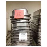 Lot of 14 Stainless Steel 1/3 Size Pans, 2 Inch Depth
