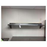 72 inch x 12 inch Stainless Steel Wall Mount Shelf with 36 inch Ticket Minder