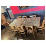 Restaurant Dining Set with Two Tables and Eight Chairs