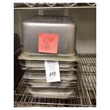 Set of 10 Half-Size 6-Inch Stainless Steel Steam Table Pans