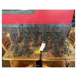Black Wrought Iron Scrollwork Free-Standing Paper Towel Holders