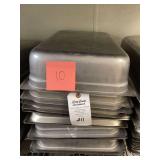 Stack of Stainless Steel Commercial Food Pan Lids