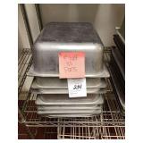 Set of 8 Four-Inch Half Stainless Steel Pans