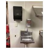 Commercial Stainless Steel Hand Sink with Soap Dispenser and Paper Towel Dispenser