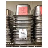 Set of 12 Stainless Steel 4-Inch 1/3 Size Pans