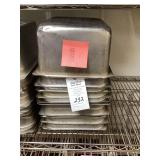(10) Stack of Stainless Steel 4-Inch Half Steam Table Pans