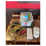 Lot of Light Bulbs, Power Strips, and Security Equipment