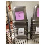 Stack of 12 Stainless Steel Pans