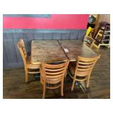 Lot of Two Restaurant Tables with Four Chairs