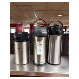Assorted Commercial Beverage Dispensers and Airpots featuring Bunn and Acopa
