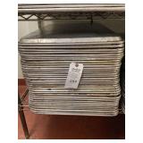 Stack of Commercial Aluminum Sheet Pans