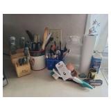 Kitchen Utensils and Cutlery Block Set with Organizers