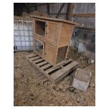 cage used for small bantam chickens or rabbits