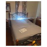 Tempur-Pedic Adjustable Bed with Wooden and Scroll Metal Frame