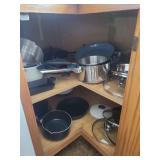 Assorted Kitchen Cookware Set with Pots, Pans, and Lids