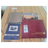 Mixed Book and Document Lot Including Reader's Digest First Day Cover Collection, Seabee Combat Handbook, DC Photo Book, and Hanging Folders