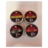 Assorted Gamo .177 Caliber Airgun Pellets - Lot of 4 Tins