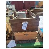Wooden Crates and Galvanized Watering Can