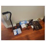 Assorted Household Goods, Electronics, Curiosities, and Mobility Aid