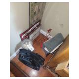 Mixed Lot of Home Decor, Signs, Briefcase, and Household Items
