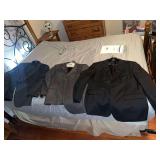 Lot of Three Men's Sport Coats / Blazers in Black, Grey, and Herringbone