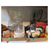 Kitchen Appliance and Collectible Tin Lot with Ninja Blender, Cuisinart Food Processor, and Ritz Tin