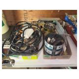 Assorted Electrical Cords and Hardware Box Lot