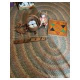 Lot of Assorted Toys, Board Games, Tinkertoy Sets, and Decorative Items