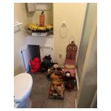 Large Collection of Holiday Decor, Fall Decor, Stuffed Animals, and Bean Bag Plush Toys in Boxes