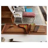 Assorted Wooden Shelf Brackets and Wood Planks