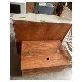 Wooden Toy Chest and Painted Storage Cabinet Lot