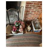 Assorted Stoneware Crocks, Glass Bottles, and Floral Decor Lot