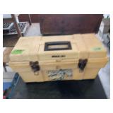 Snap-on Yellow Plastic Toolbox Filled with Assorted Work Gloves