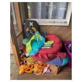 Assorted Pool Floats, Boogie Board, and Water Toys Lot