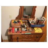 Mixed Lot of Collectibles and Toys Including Diecast Cars and Decorative Items