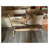 Wooden Rocking Horse Toy with Metal Spring Base