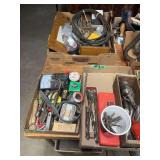 Assorted Lot of Hand Tools, Electrical Supplies, and Hardware